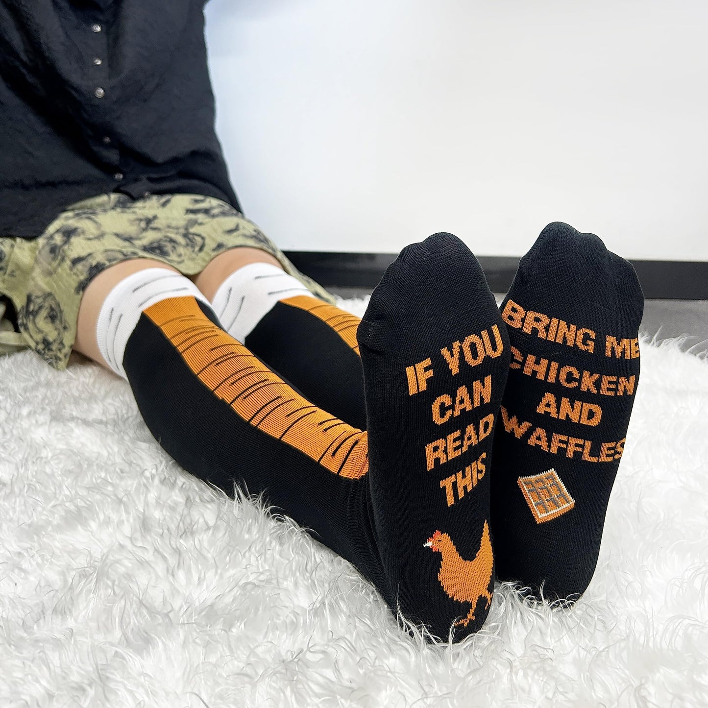 WHOTAY Novelty Chicken Leg Socks