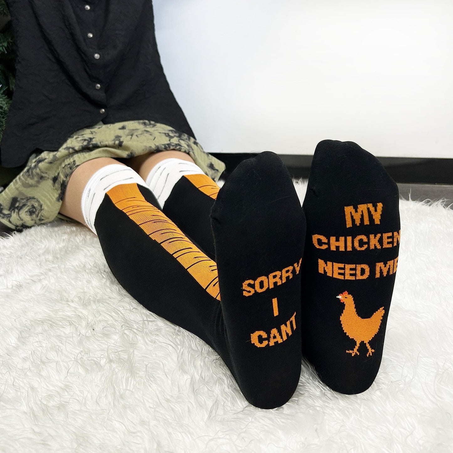 WHOTAY Novelty Chicken Leg Socks