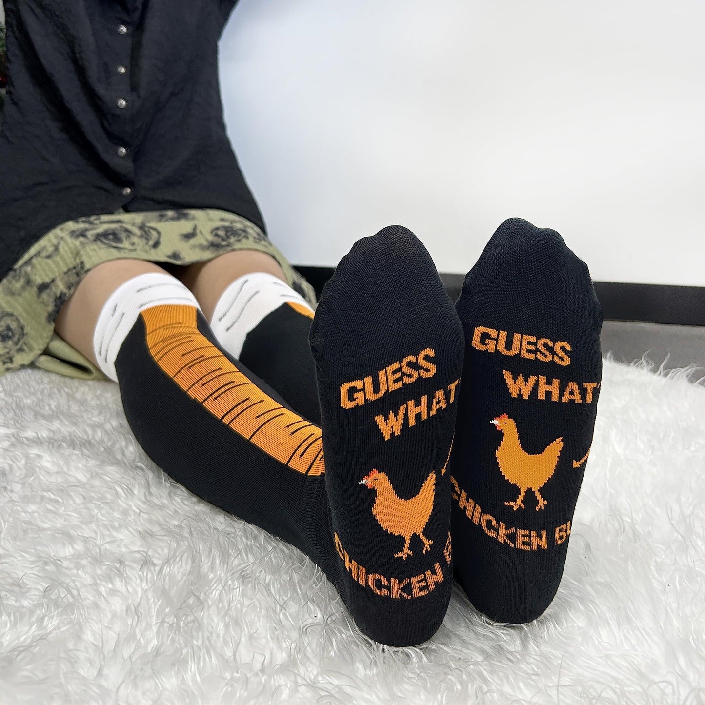 WHOTAY Novelty Chicken Leg Socks