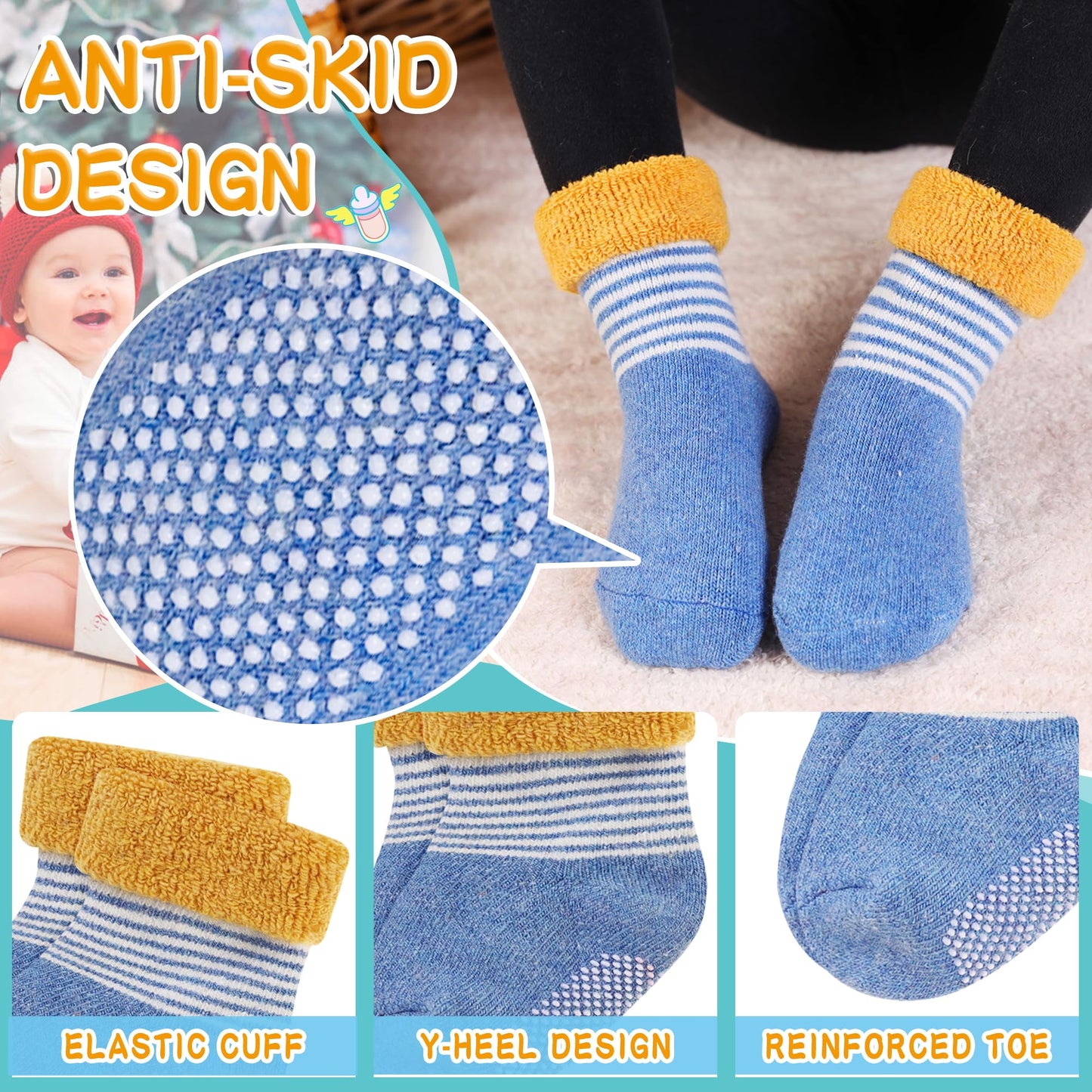 Eyean Baby Wool Grip Sock