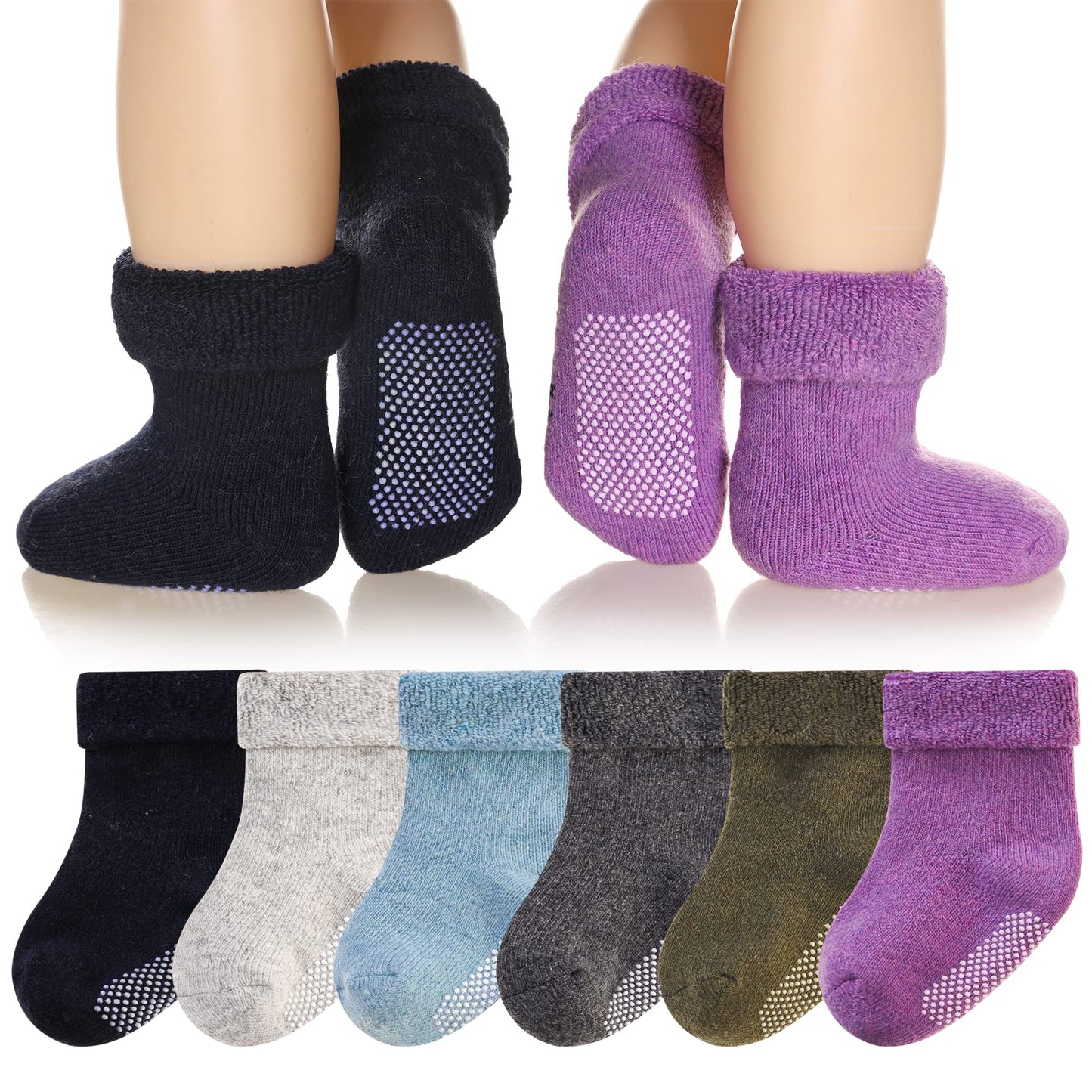 Eyean Baby Wool Grip Sock